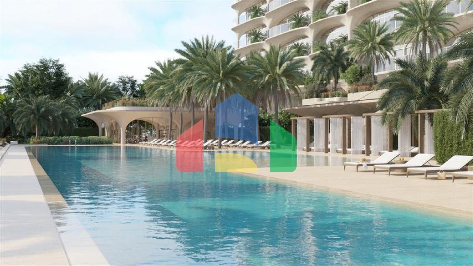 Апартаменти з Видом на море і Дубай на Пальма Джумейра