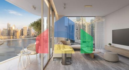 Квартиры с видом на Бурдж-Халифа на канал в Дубае Квартиры с видом на Бурдж-Халифа на канал в Дубае