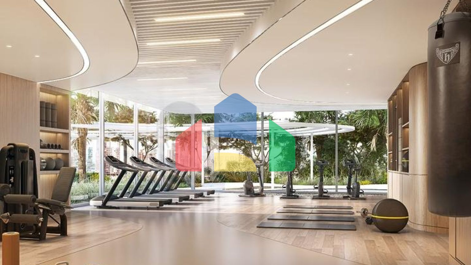 Квартиры с видом на Бурдж-Халифа на канал в Дубае