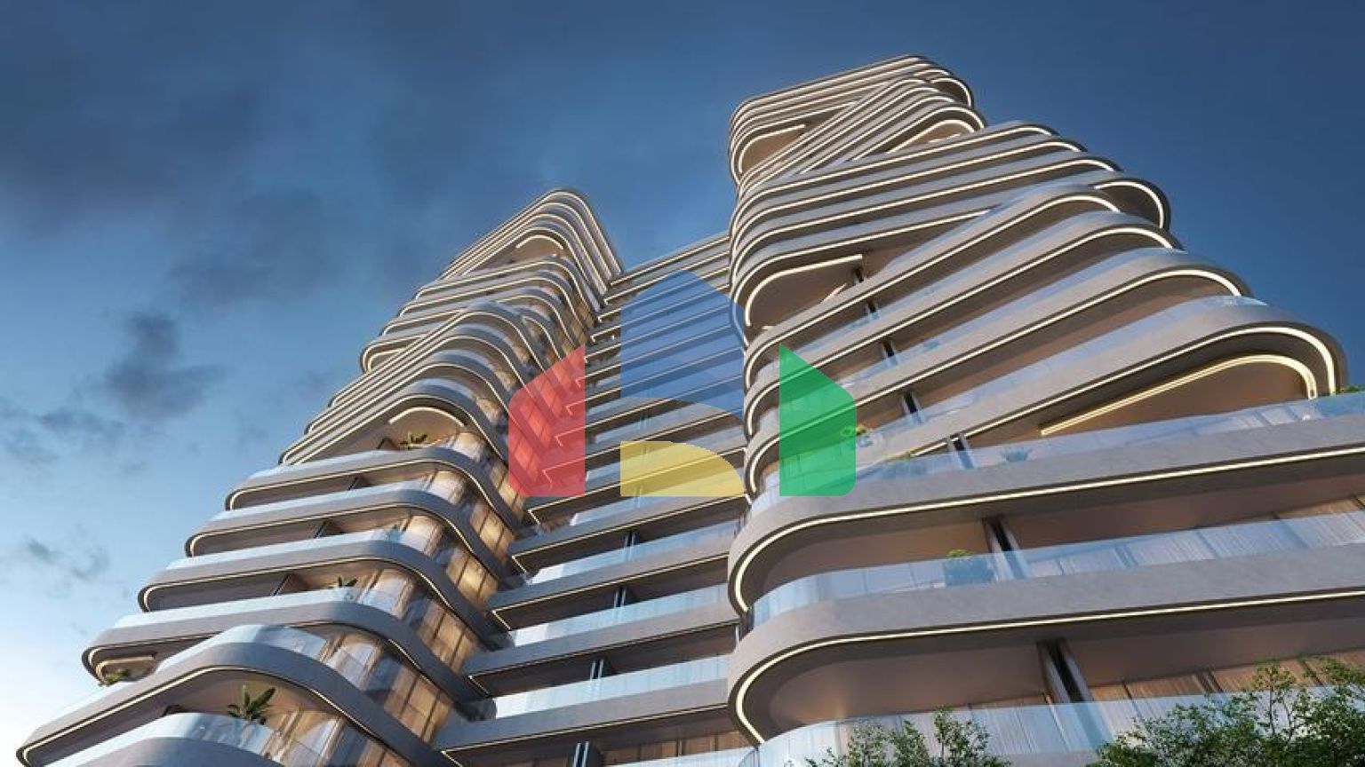 Квартиры с видом на Бурдж-Халифа на канал в Дубае