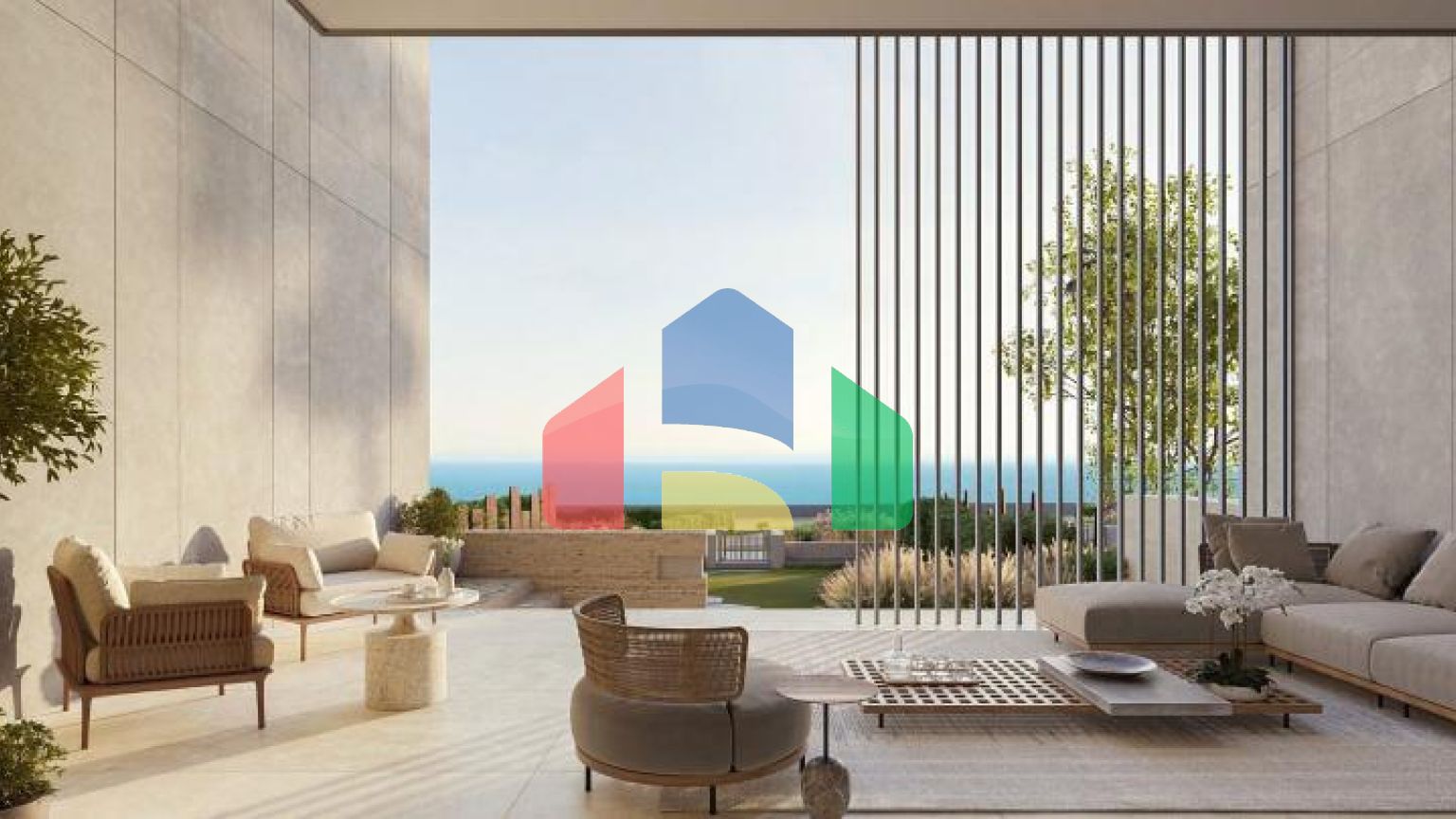 Квартира 2+1 с видом на море в Дубай