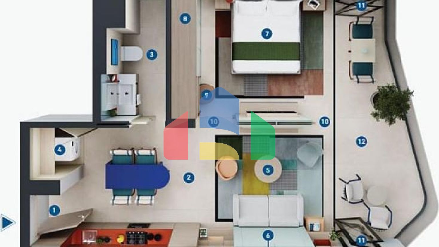 Квартира 2+1 в Дубай