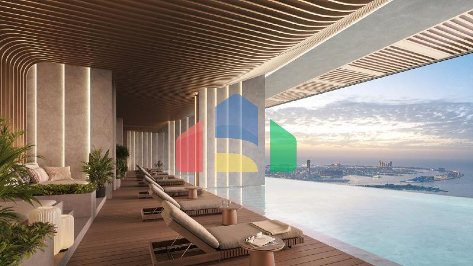 Квартира 4+1 с видом на море в Дубай