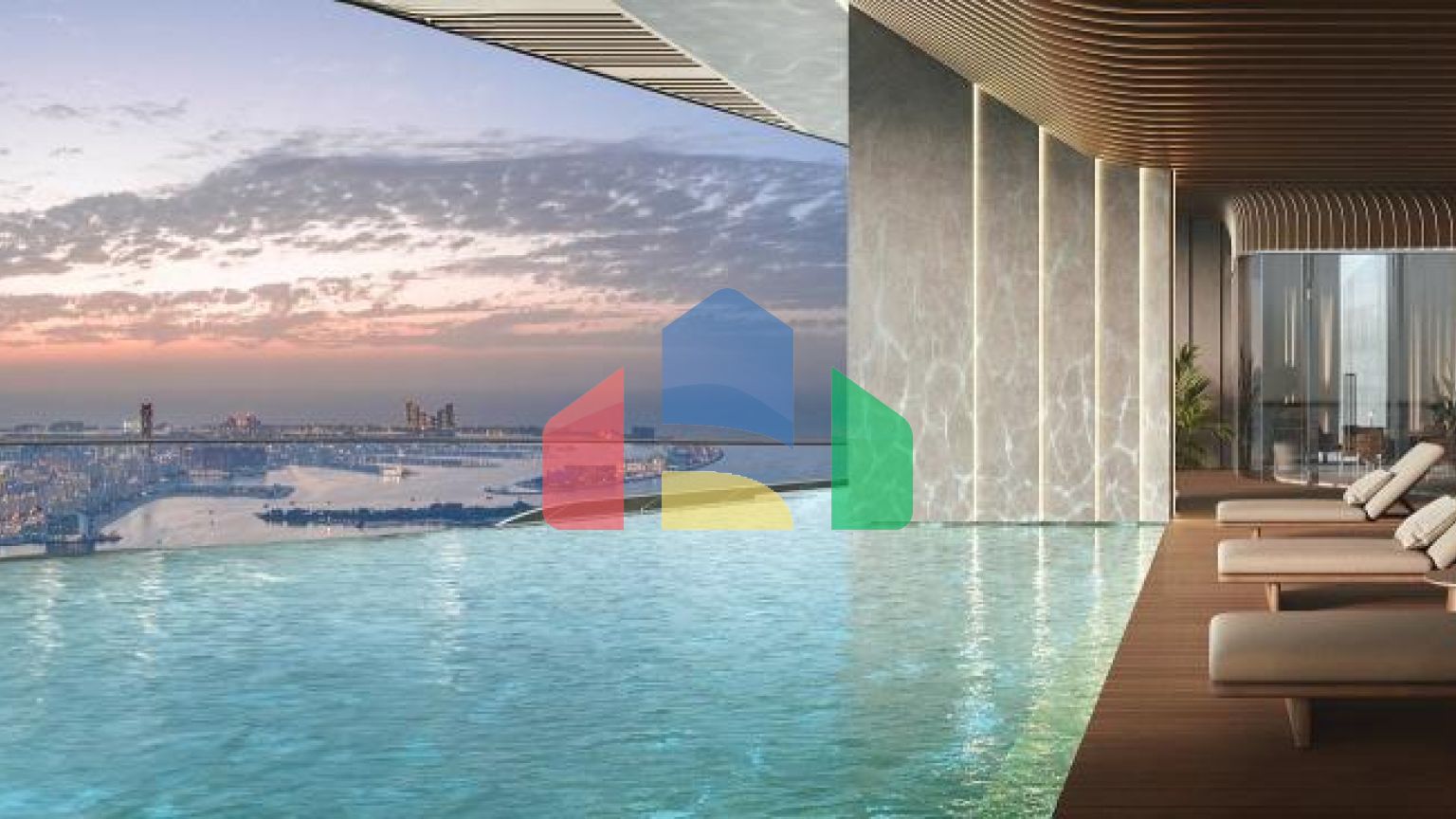 Квартира 4+1 с видом на море в Дубай