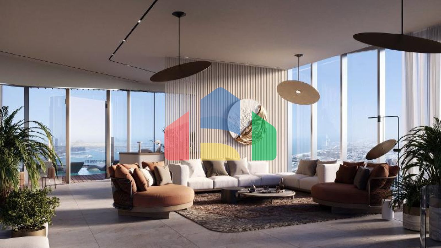 Квартира 4+1 с видом на море в Дубай