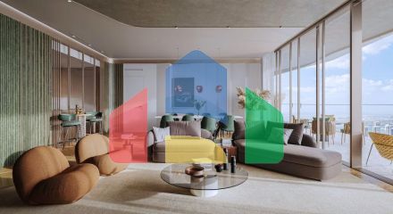 Квартира 4+1 с видом на море в Дубай