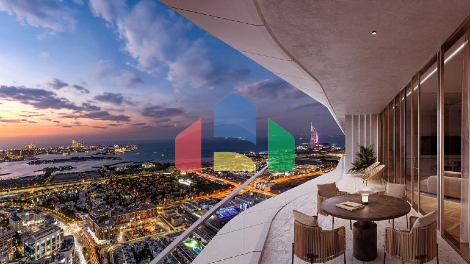 Квартира 4+1 с видом на море в Дубай