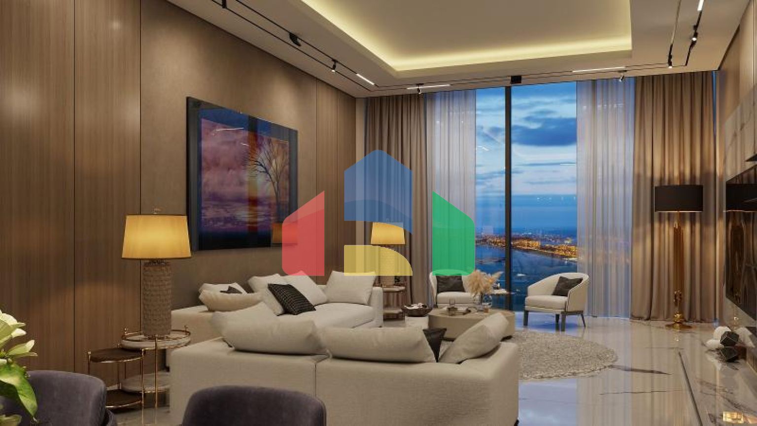 Квартира 5+1 с видом на море в Дубай