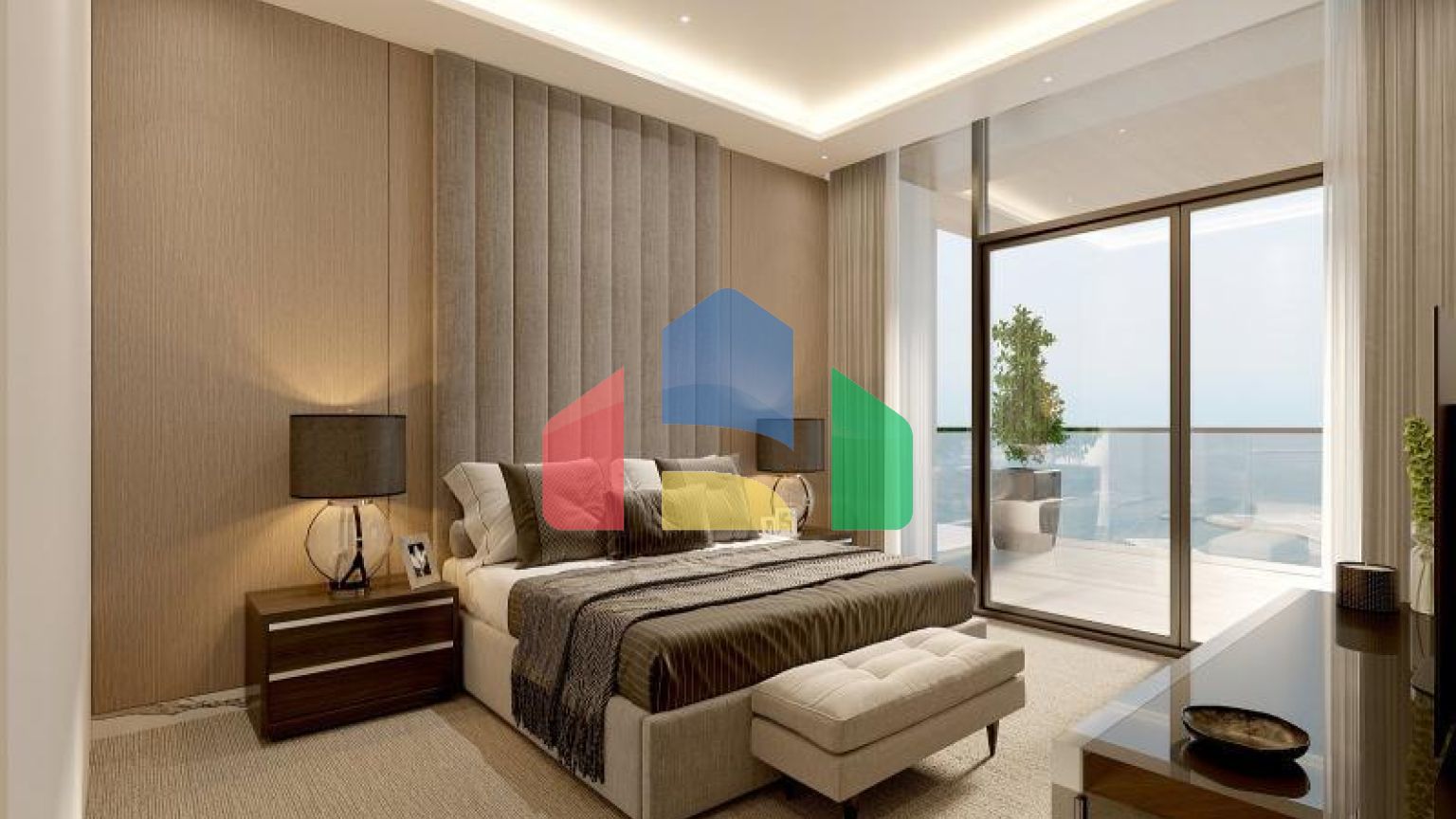 Квартира 5+1 с видом на море в Дубай