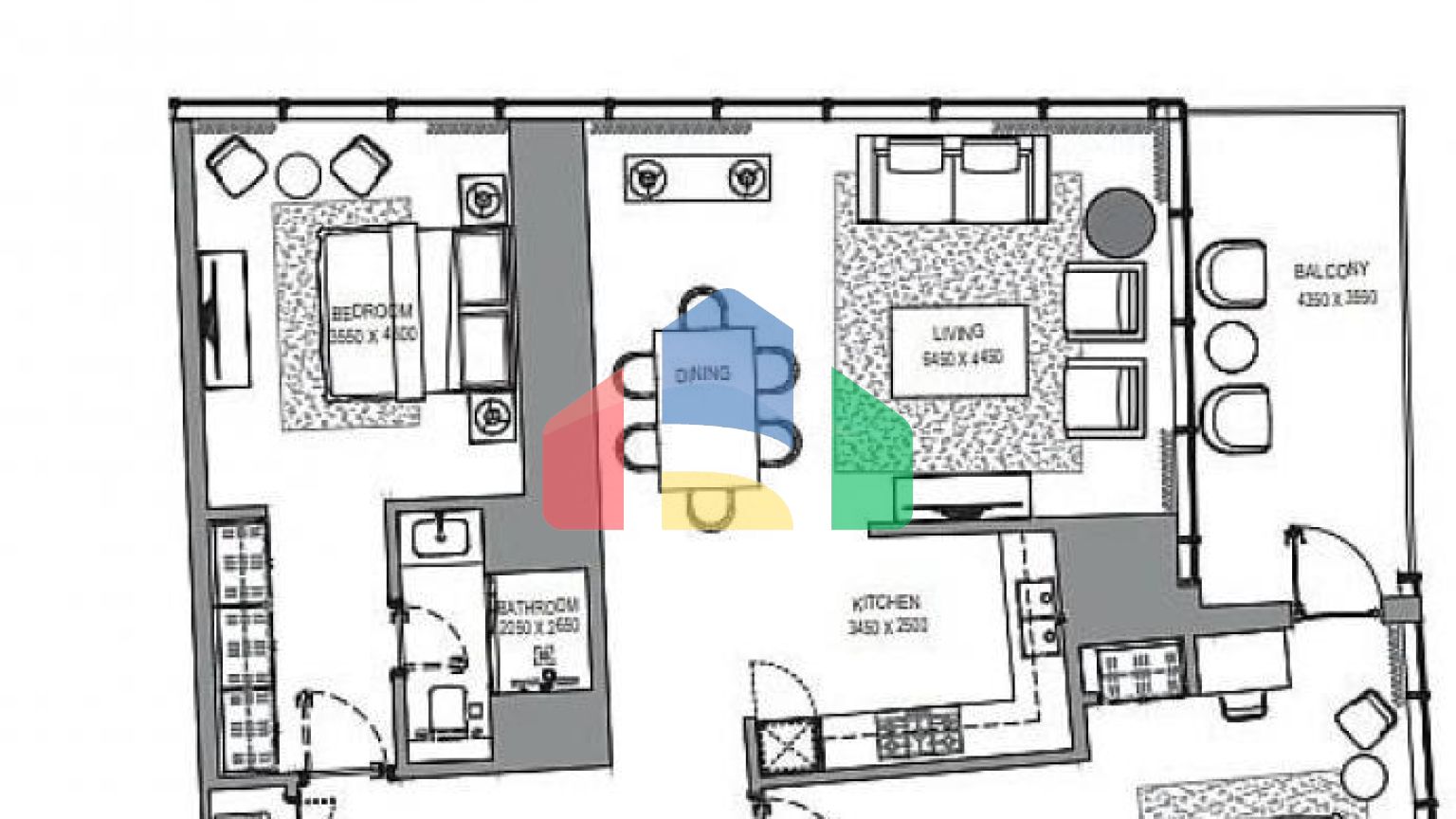 Квартира 5+1 с видом на море в Дубай