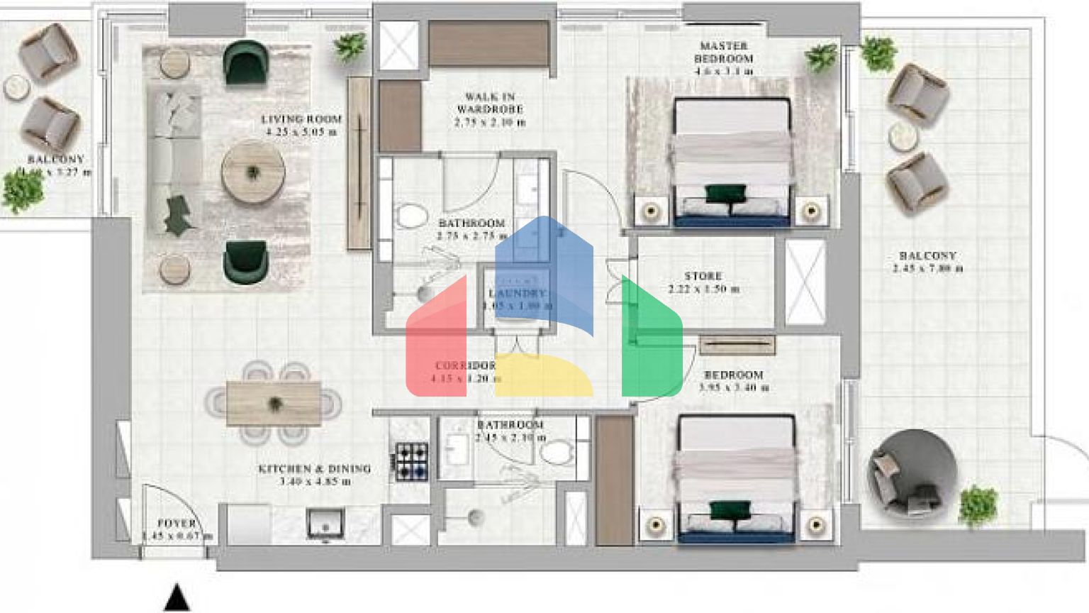 Квартира 3+1 в Дубай