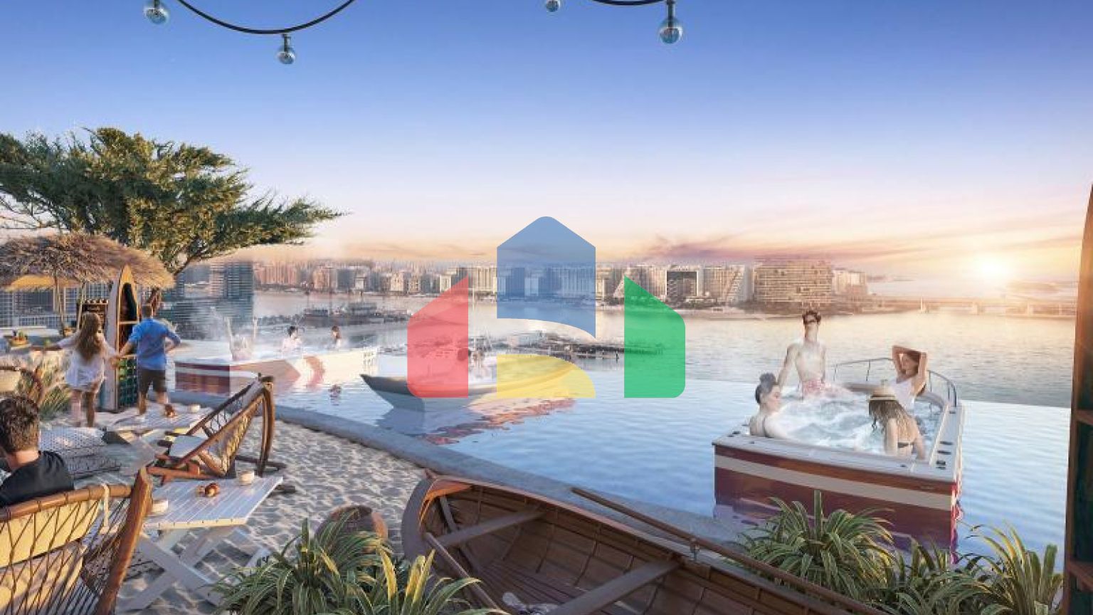 Квартира 3+1 с видом на море в Дубай