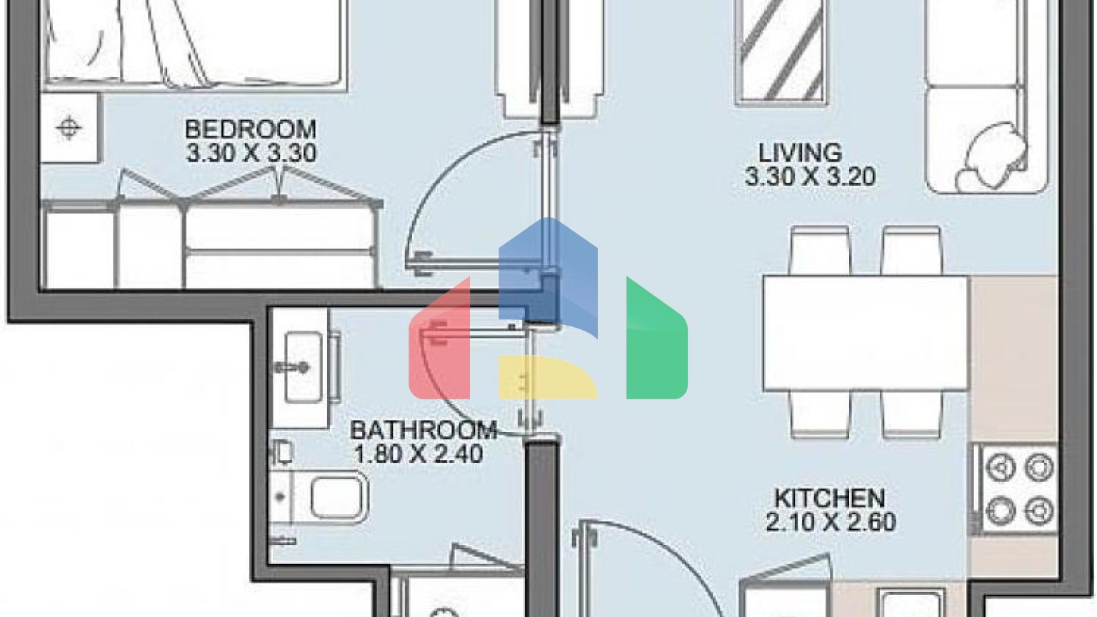 Квартира 2+1 в Дубай