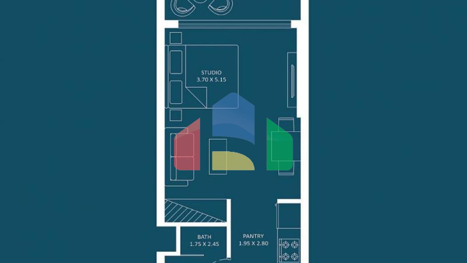 Квартира 0+1 в Дубай