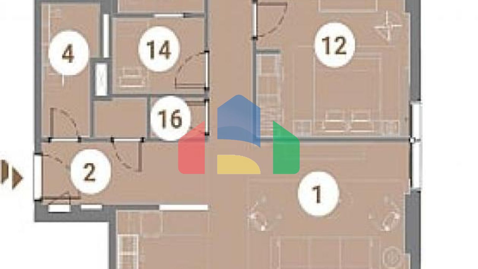 Квартира 2+1 в Дубай