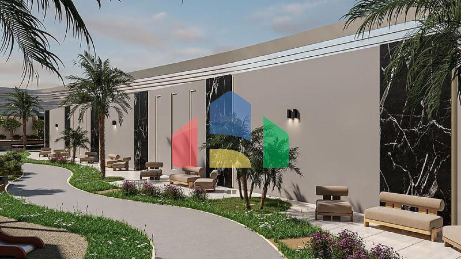 Квартира 1+1 с видом на море в Дубай