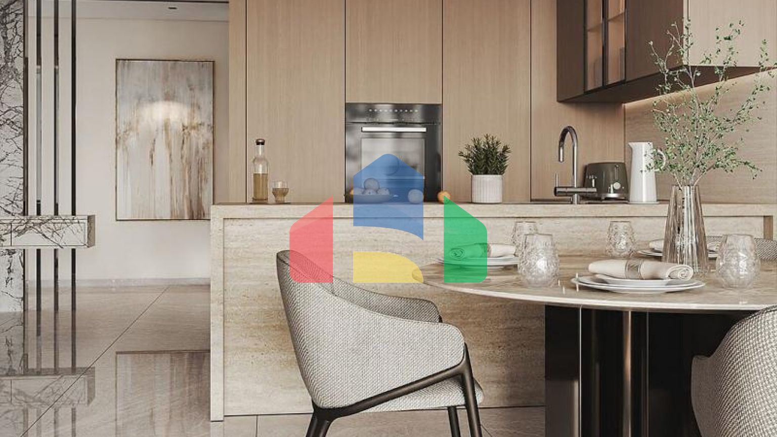 Квартира 1+1 с видом на море в Дубай