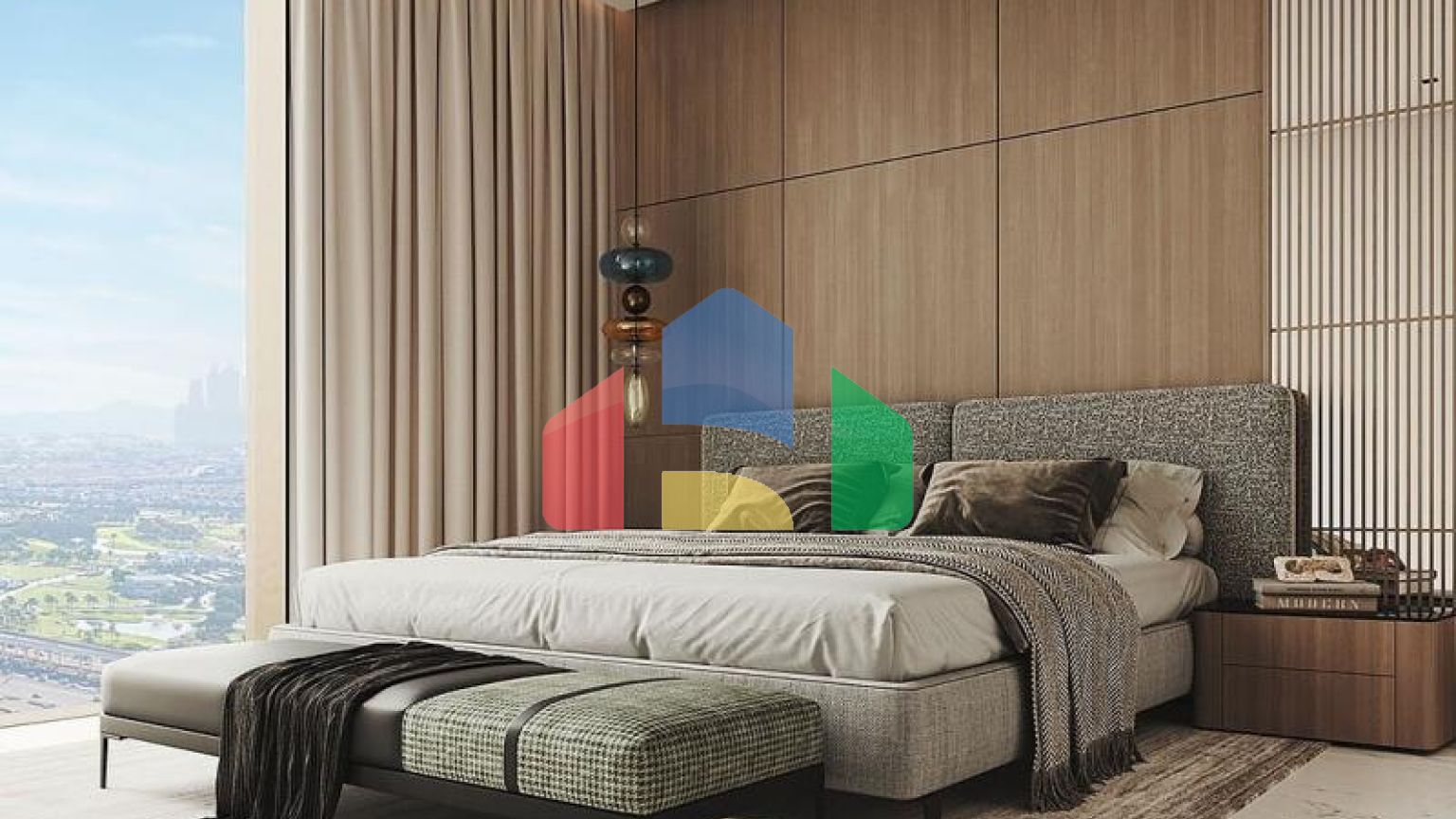 Квартира 1+1 с видом на море в Дубай