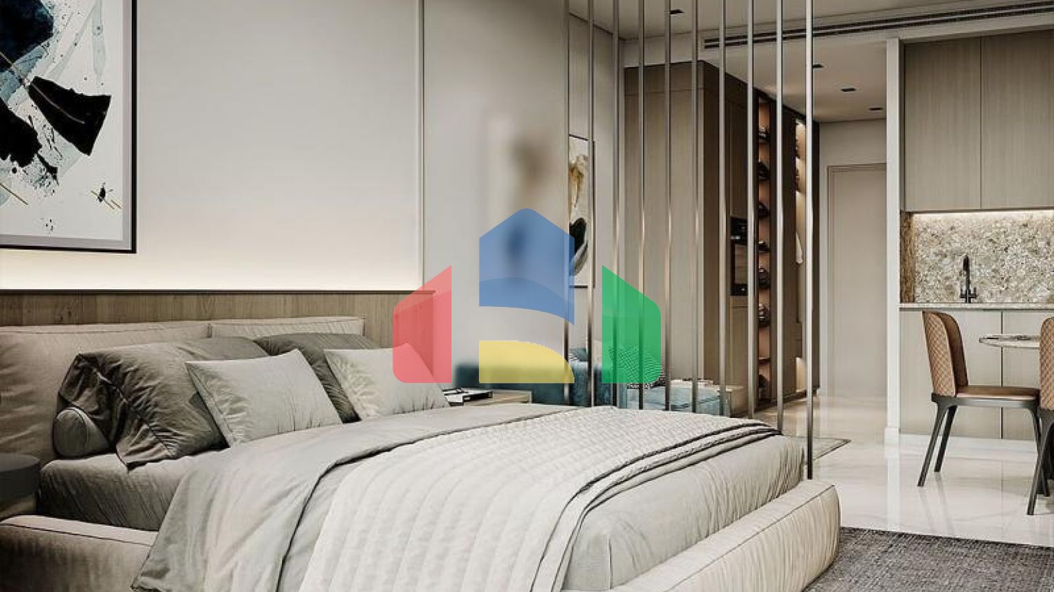 Квартира 1+1 с видом на море в Дубай