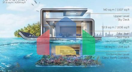 Вилла 2+1 с видом на море в Дубай