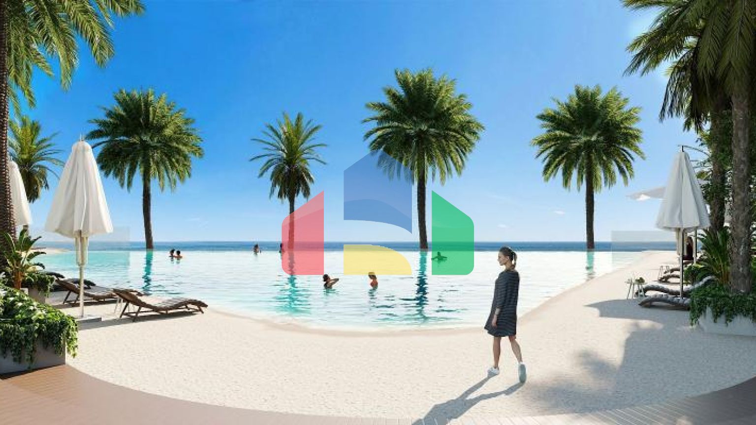 Квартира 2+1 с видом на море в Дубай