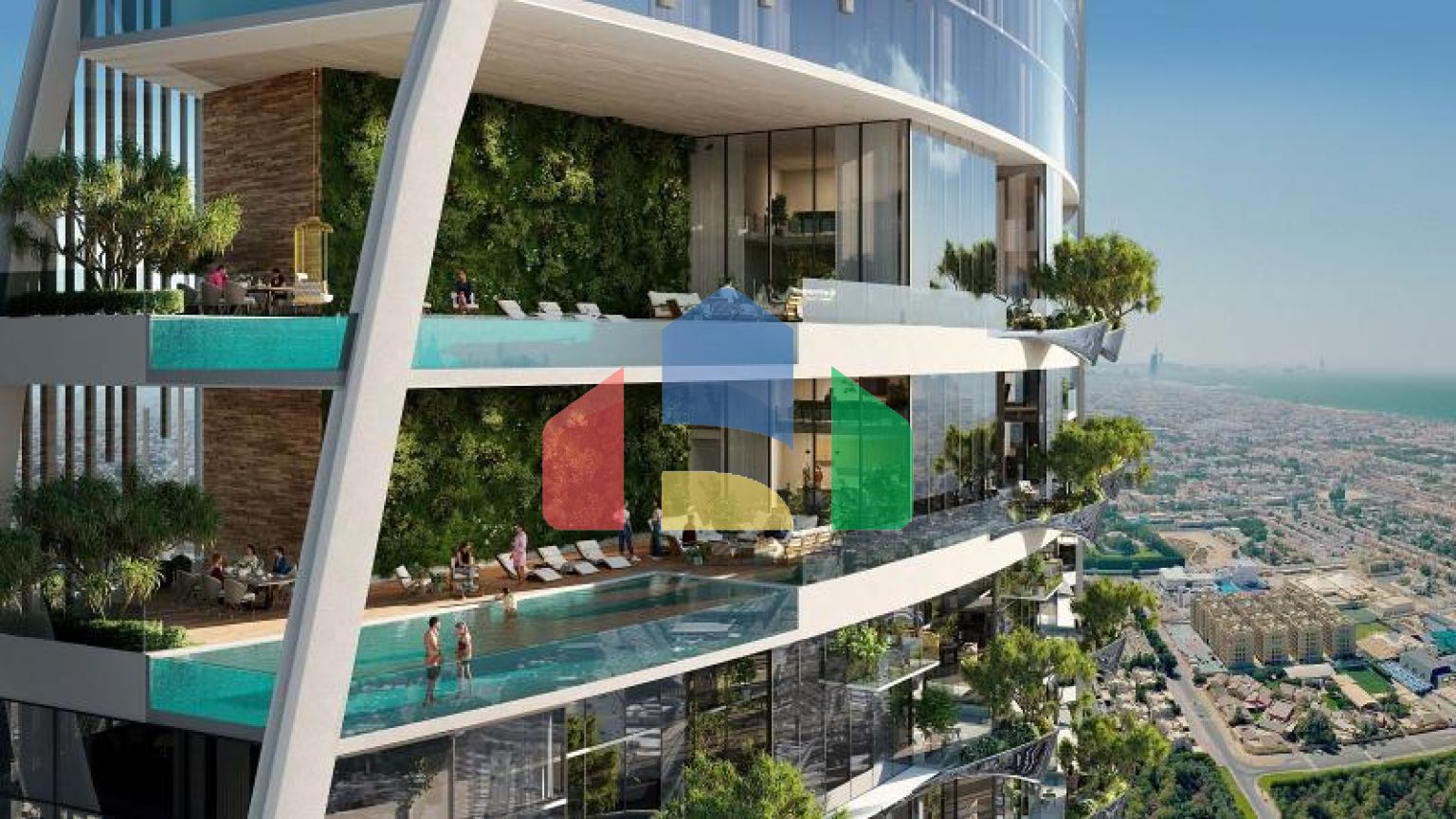 Квартира 2+1 с видом на море в Дубай