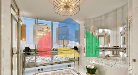 Квартира 2+1 с видом на море в Дубай