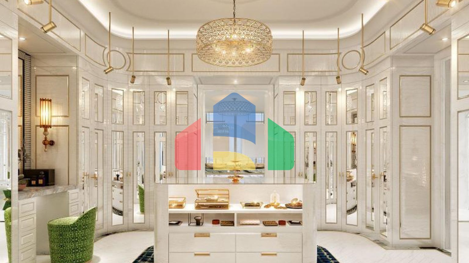 Квартира 2+1 с видом на море в Дубай