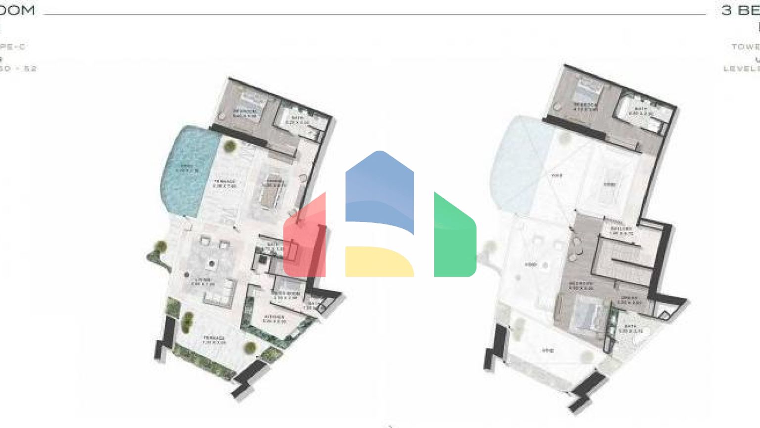 Квартира 2+1 с видом на море в Дубай