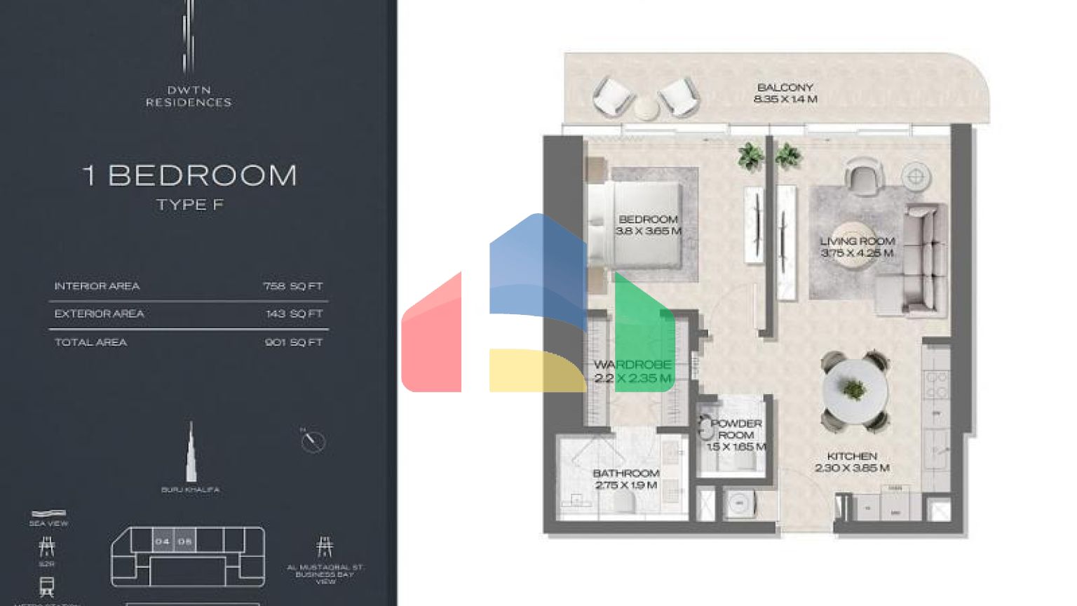 Квартира 2+1 в Дубай