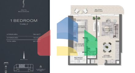 Квартира 2+1 в Дубай