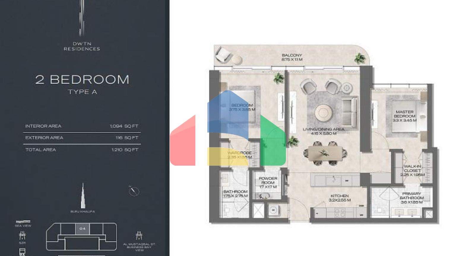 Квартира 2+1 в Дубай