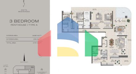 Квартира 2+1 в Дубай