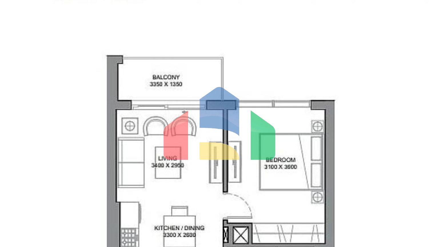 Квартира 1+1 в Дубай