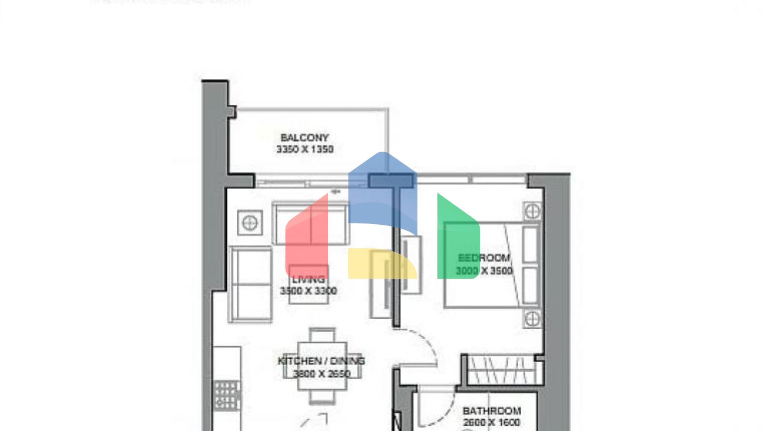 Квартира 1+1 в Дубай