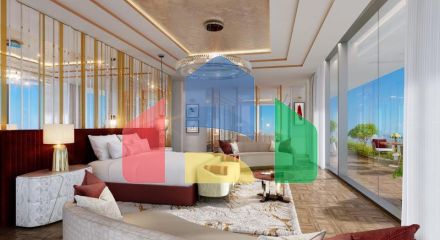 Квартира 2+1 с видом на море в Дубай