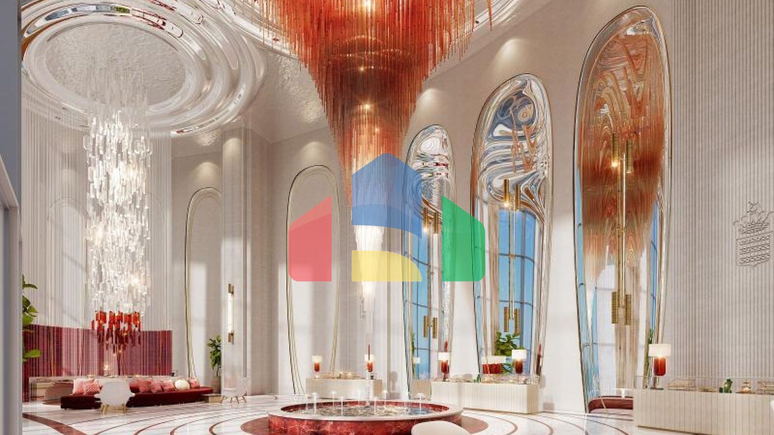 Квартира 2+1 с видом на море в Дубай