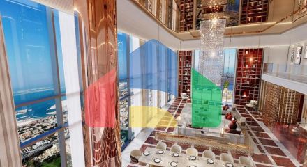 Квартира 2+1 с видом на море в Дубай