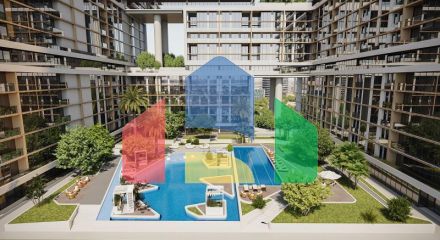 Квартира 1+1 с видом на море в Дубай