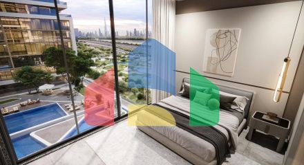 Квартира 1+1 с видом на море в Дубай