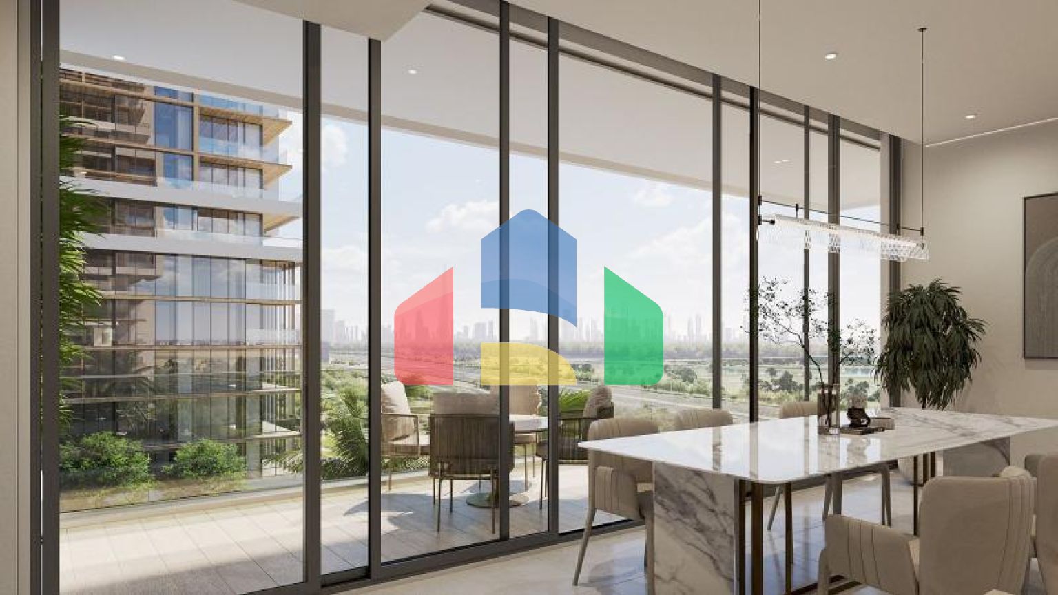 Квартира 1+1 с видом на море в Дубай