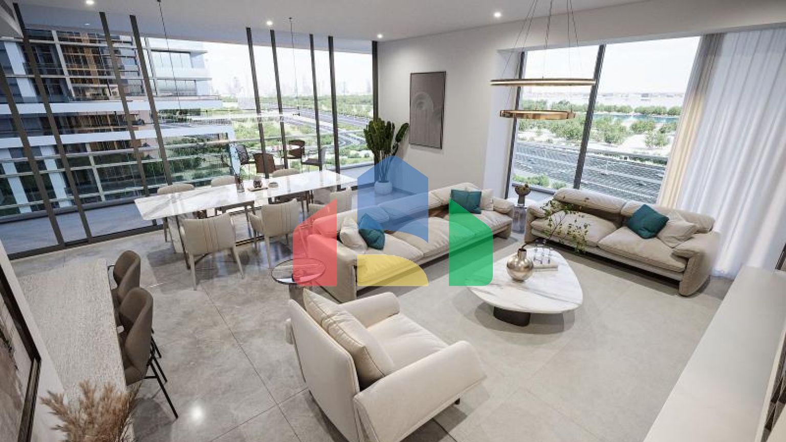 Квартира 1+1 с видом на море в Дубай