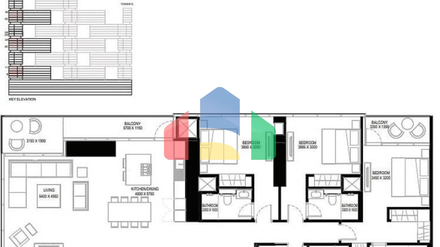 Квартира 1+1 с видом на море в Дубай