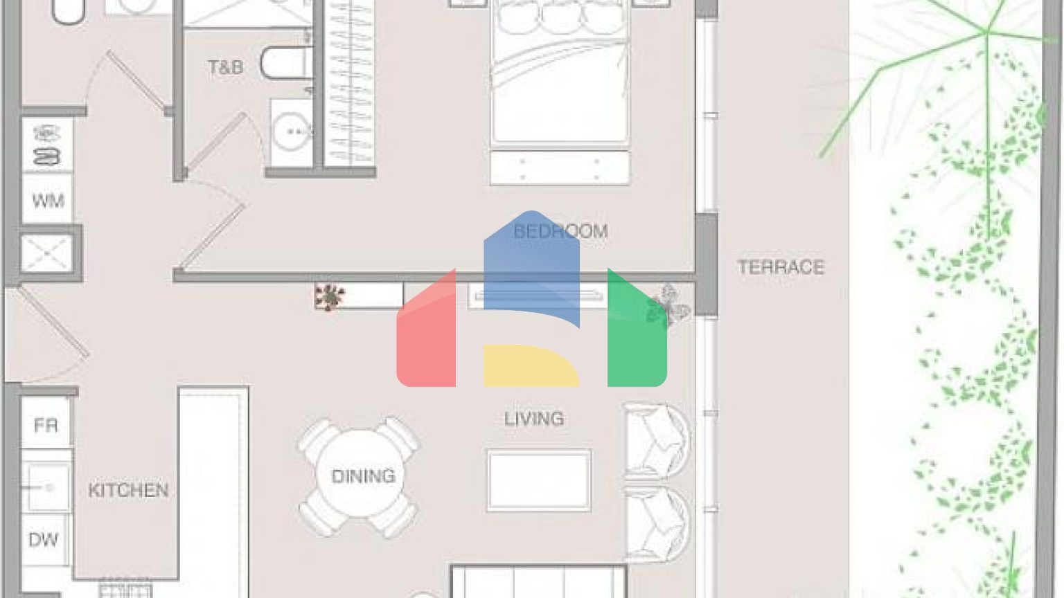 Квартира 1+1 в Дубай