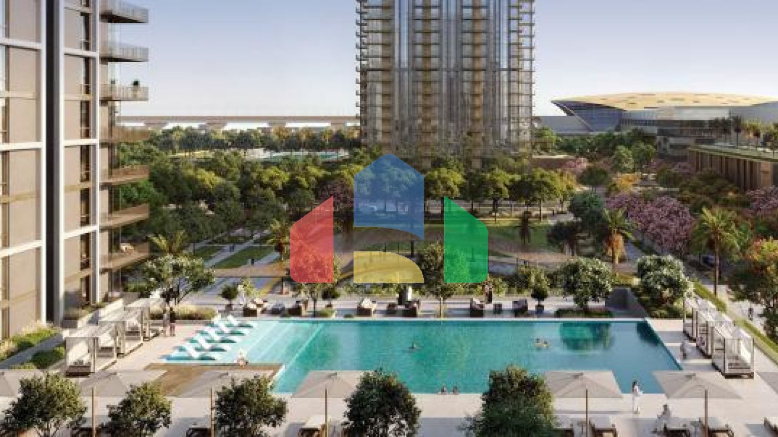 Квартира 2+1 с видом на море в Дубай