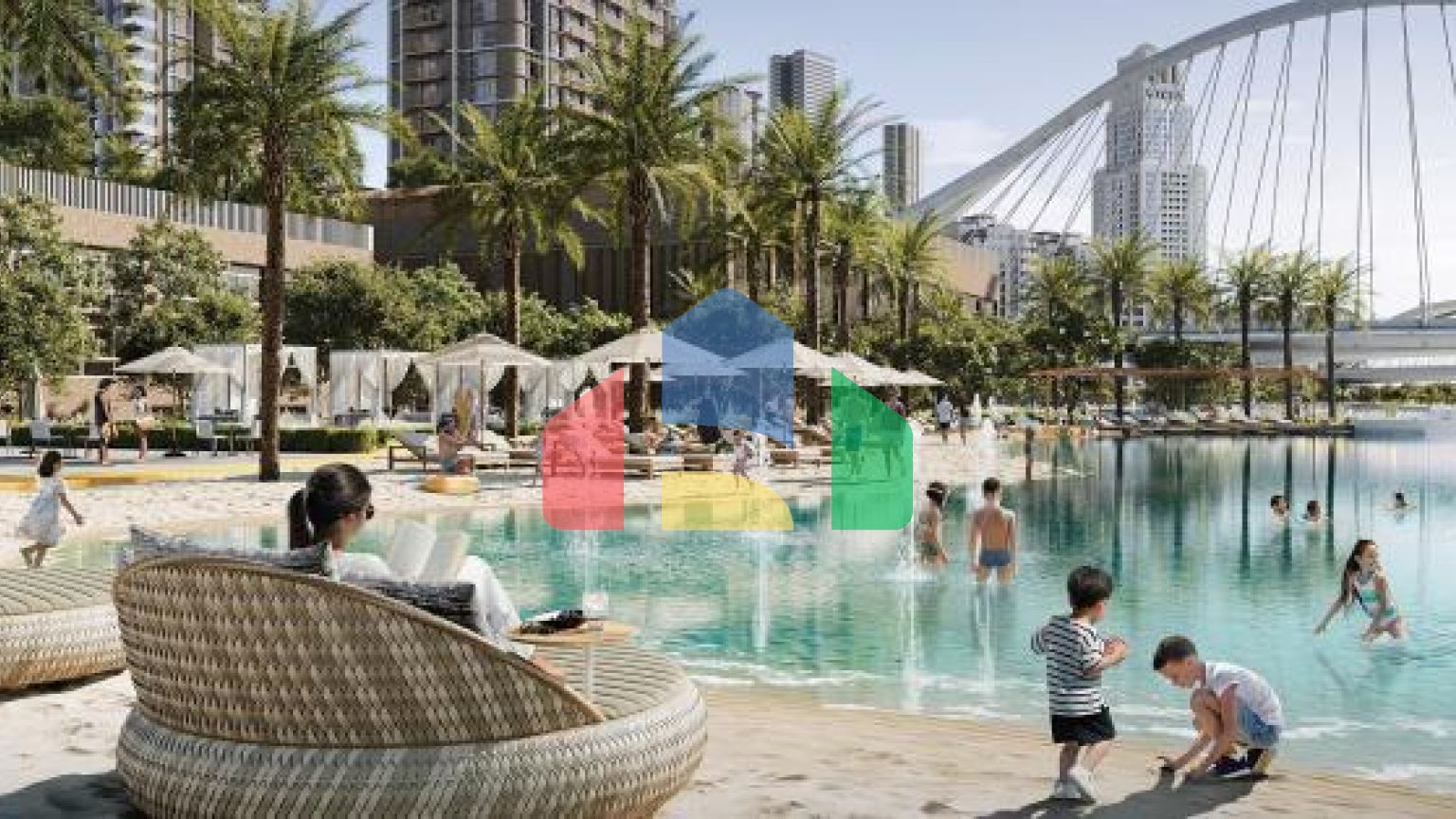 Квартира 2+1 с видом на море в Дубай