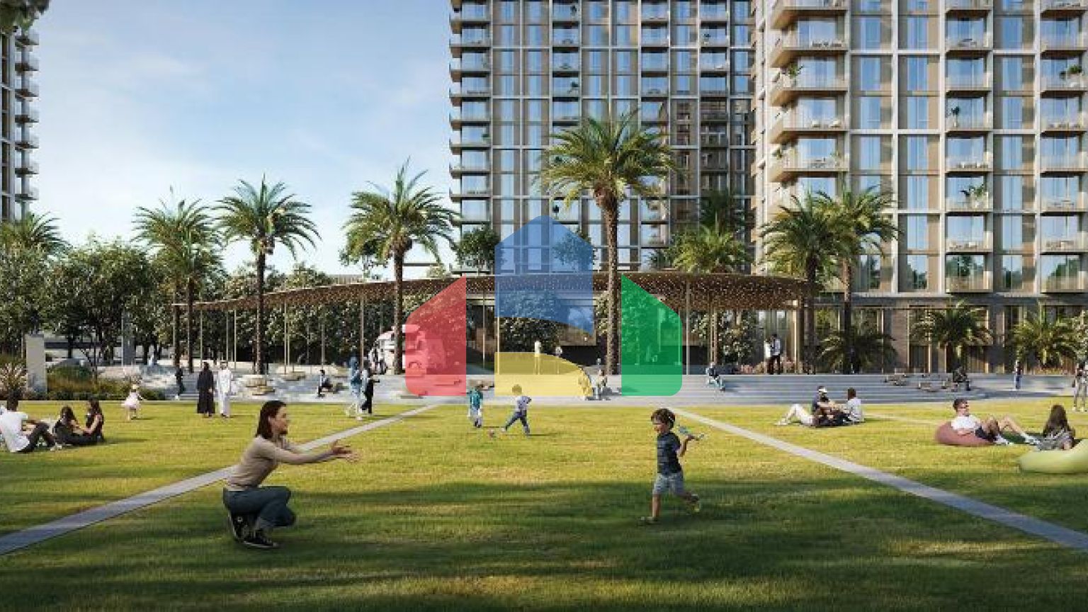 Квартира 2+1 с видом на море в Дубай