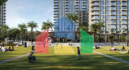 Квартира 2+1 с видом на море в Дубай