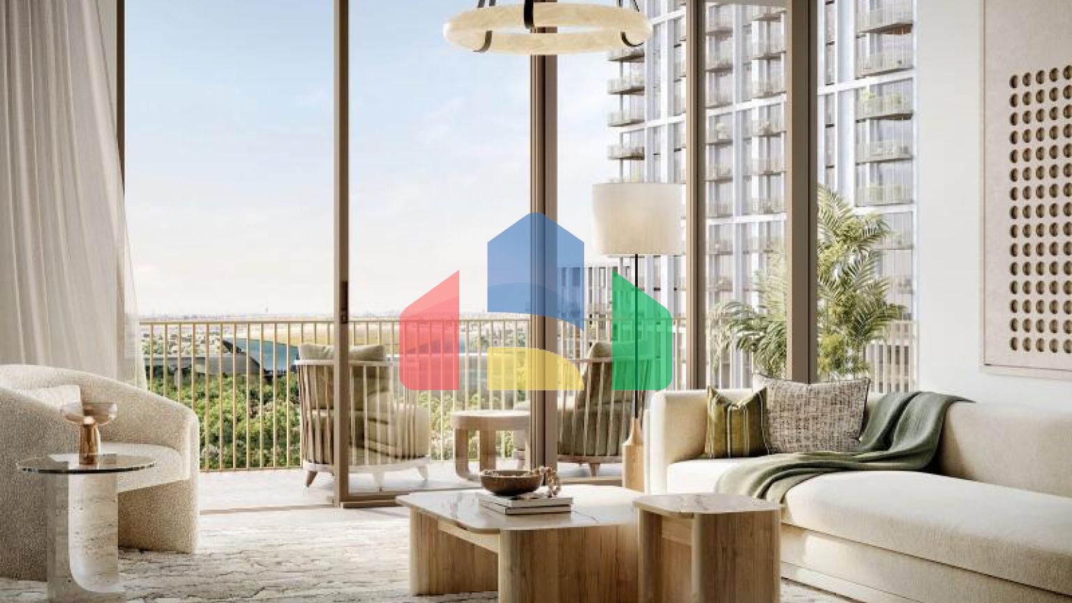 Квартира 2+1 с видом на море в Дубай