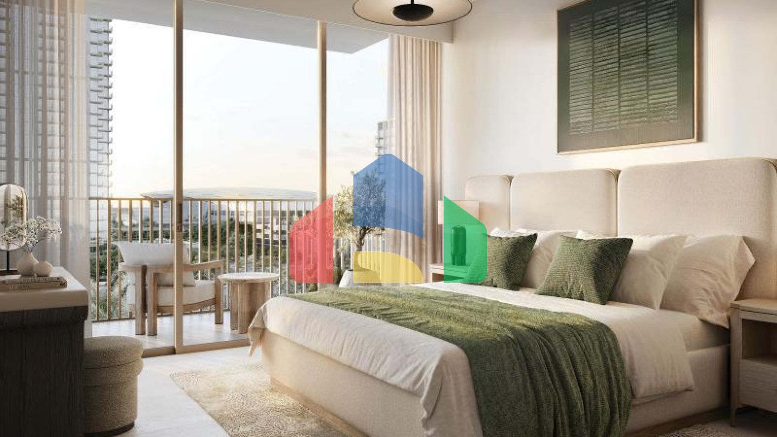 Квартира 2+1 с видом на море в Дубай